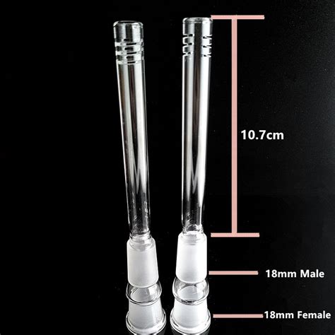 2020 Glass Stem For Bongs 18mm Male Female Thick Glass Downstem ...