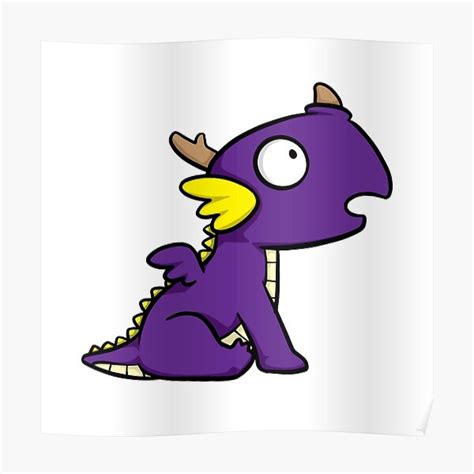 Cute Baby Dragon Posters | Redbubble