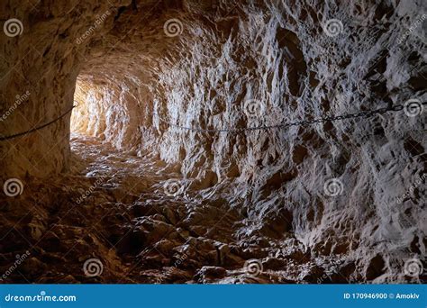 Cave Rock Tunnel through Rock Formation Stock Photo - Image of alicante, dungeon: 170946900