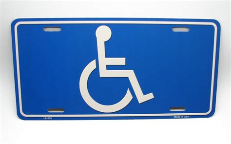 HANDICAP DISABLED Metal Car Novelty License Plate Auto Tag - Etsy