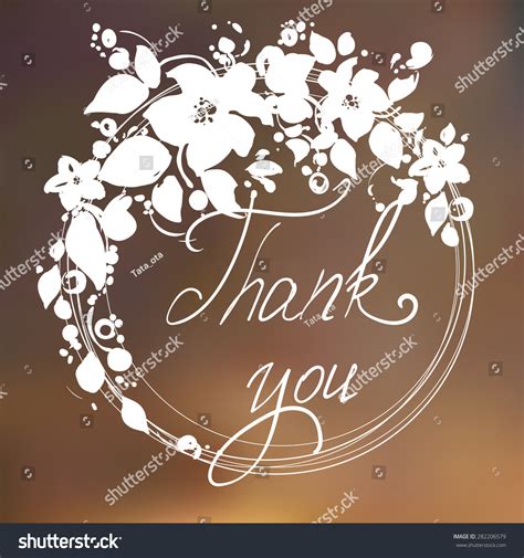 Thank You Card Stylish Floral Background Stock Vector (Royalty Free ...