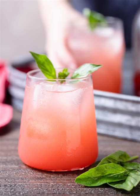 Strawberry Soda Recipe with Basil - Striped Spatula