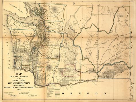 Historic Map - Washington Territory - 1865 | World Maps Online