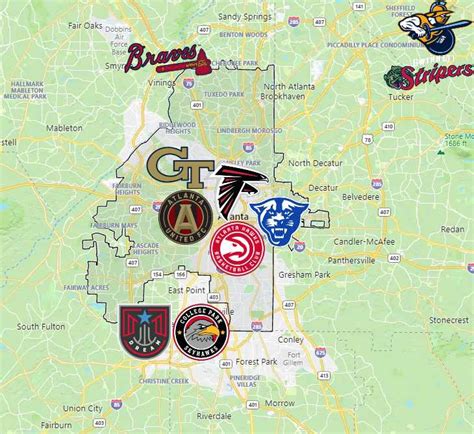 Sports Teams in Atlanta - Sport League Maps