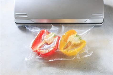 Vegetables in Sealed Vacuum Packing Bags. Su-video Cooking Stock Image ...