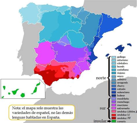 A detailed map of the Spanish dialects/accents in Spain. : MapPorn