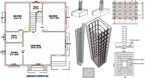 Column Layout Plan | Placement Of Columns In A Building | Column Layout ...