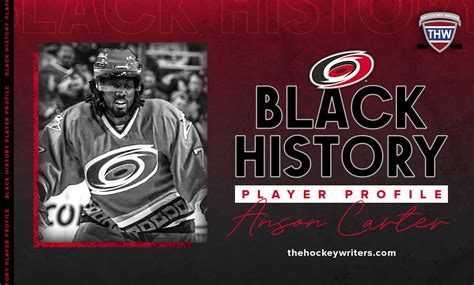 Black History Player Profile – Anson Carter - The Hockey Writers ...