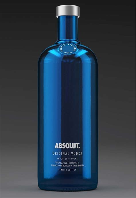 Absolut Electrik Limited Edition Bottle in Silver and Electric Blue