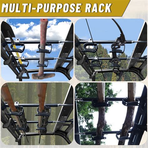 UTV Gun Rack - StarknightMT UTV Overhead Gun Holder Roof Gun/Bow Rack With Soft Padding ...