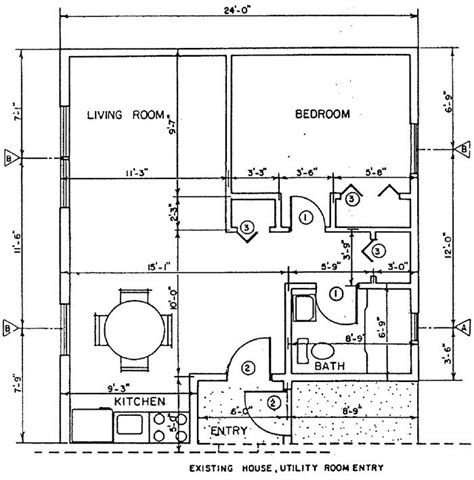 one room home addition plans | ... living addition, Building Plan 1 - addition floor plan - free ...