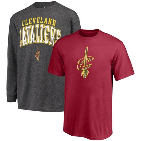 Youth Cleveland Cavaliers Fanatics Branded Wine/Gray Square T-Shirt Combo Set #Sponsored , # ...