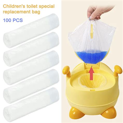 100 Pcs Disposable Travel Potty Liners Portable Training Toilet Seat ...