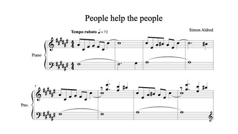 People help the people (Birdy)- Partitura