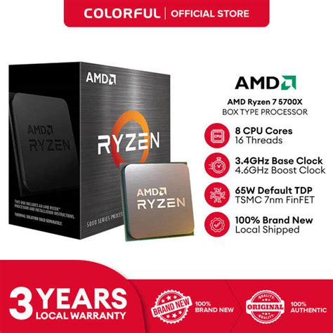 AMD Ryzen™ 7 5700X Boxed Desktop Processor (CPU Cooler not Included ...