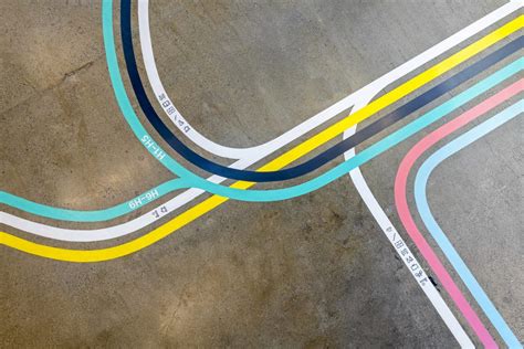 Colorful Floor Graphics for Wayfinding System