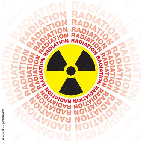 Nuclear fallout symbol with spreading radiation Stock Vector | Adobe Stock