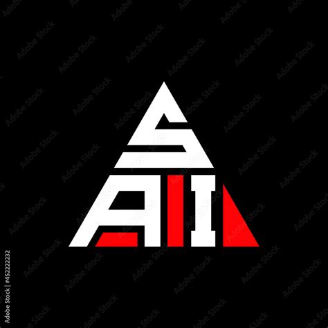 SAI triangle letter logo design with triangle shape. SAI triangle logo ...