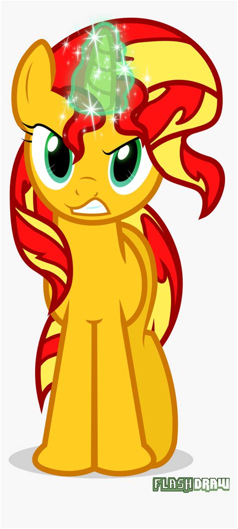 Sunset Shimmer Is Angry By Flash-draw - Mlp Sunset Shimmer Pony Angry, HD Png Download - kindpng