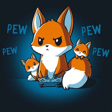 Fox parent pew pew gamer Pet Anime, Anime Animals, Funny Animals, Cute Animals, Cute Cartoon ...