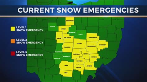 Map Of Ohio Counties Under Snow Emergency | Maps Of Ohio