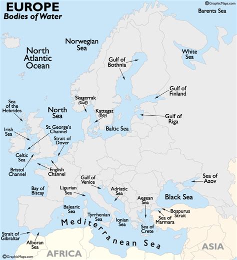 Major Water Bodies In Europe | World geography, Geography, Teaching geography