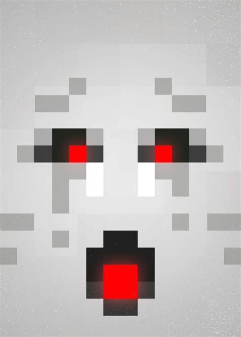 Minecraft Mob Character Faces Angry Ghast #Displate metal poster artwork by artist "Artkal ...