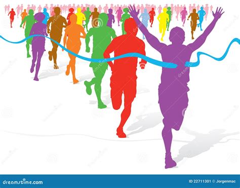 Colourful Fun Run stock vector. Illustration of action - 22711301