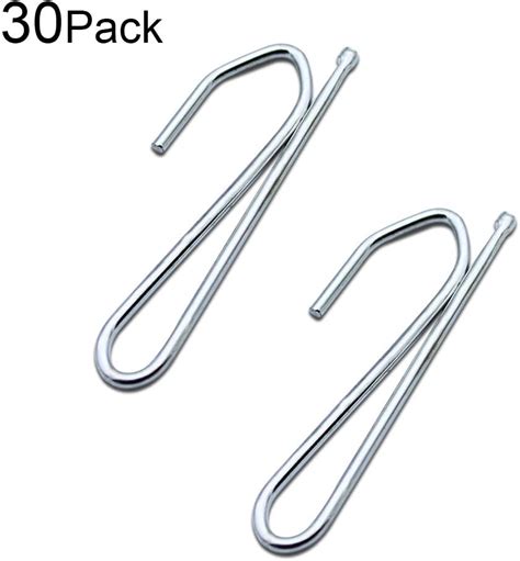 SPTwj 30 Pack Metal Curtain Hooks Pinch Pleat Curtain Hook Stainless Steel Deep Prong Hooks ...