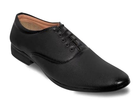 Oxford Lace Up Formal Shoes Black | Leather Office Shoes Men | Feetway