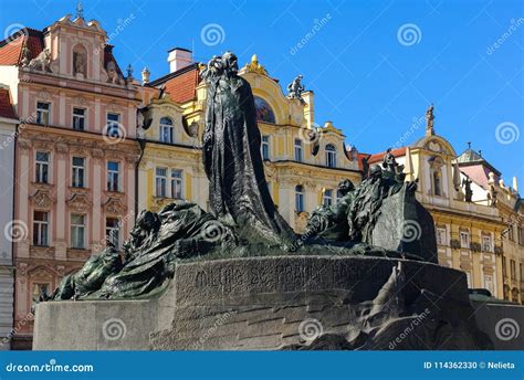 The Jan Hus Memorial Statue in Prague Stock Photo - Image of monument, important: 114362330