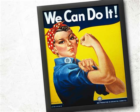 Rosie The Riveter We Can Do It Vintage Poster 1943 War | Etsy