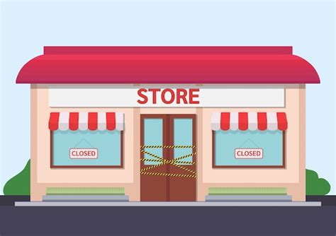 Premium Vector | Closed store illustration