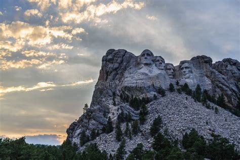 Mount Rushmore in the Evening Light Stock Photo - Image of outdoors ...