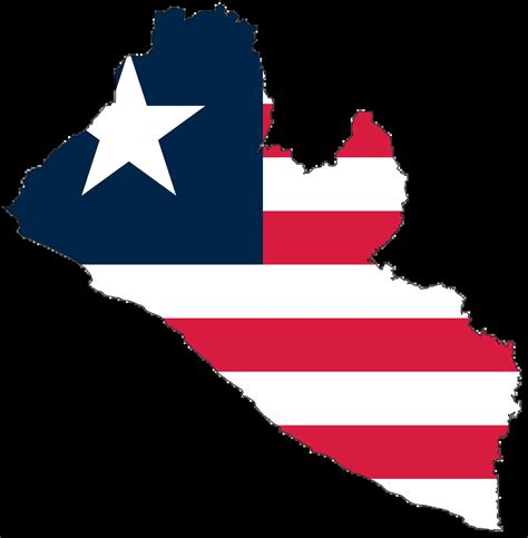 Liberia Flag Map • Mapsof.net