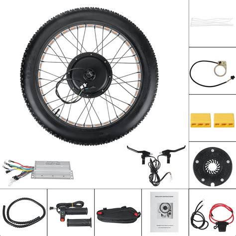 36V/48V 1000W 26inch Electric Bicycle Wheel Kit E-bike Wheel Hub Snow ...