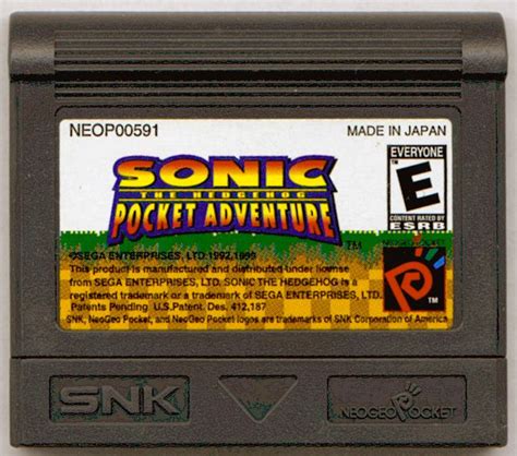 Sonic The Hedgehog Pocket Adventure cover or packaging material - MobyGames