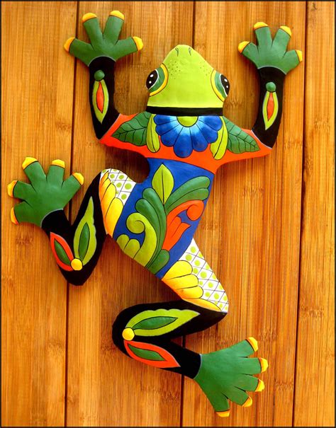 FROG Painted Metal Painted Metal Wall Decor Garden Decor - Etsy ...