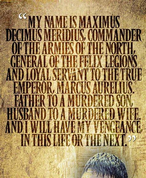 GLADIATOR my Name is Maximus Movie Quote Poster | Etsy