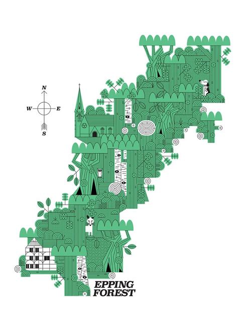 Epping Forest Map on Behance | Forest map, Epping forest, Map