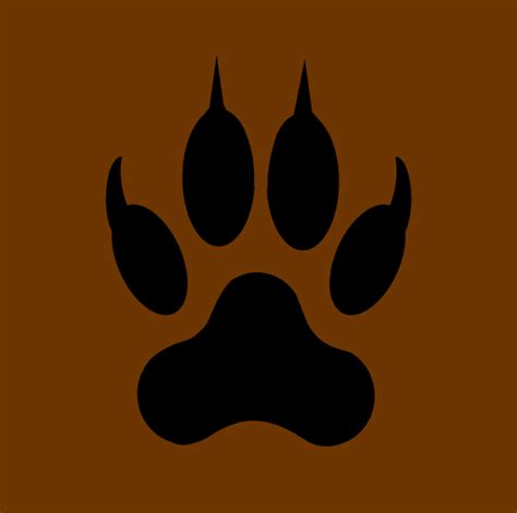 Bear Paw Print Stencil - Cliparts.co