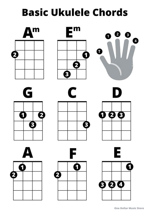 Ukulele for Everyone Beginner Ukelele Chords Sheet Ukulele - Etsy.de