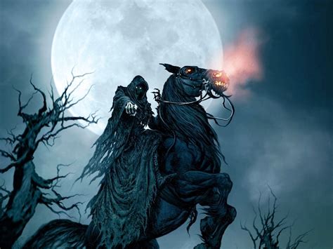 Grim Reaper, Moon, Horse, Trees, Fantasy Art Wallpapers HD / Desktop and Mobile Backgrounds