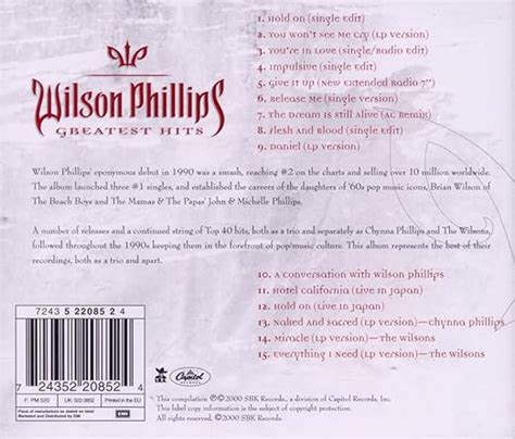 Wilson Phillips - Greatest Hits CD - Used – borderline MUSIC