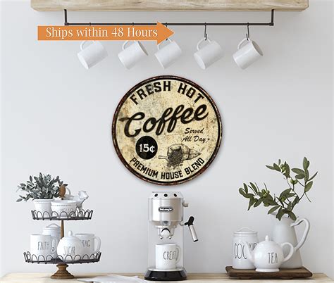 Fresh Hot Coffee Sign Coffee Bar Coffee Shop Decor Cafe - Etsy