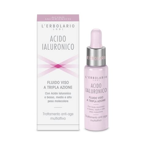 Acido Ialuronico | Fluido Viso Tripla Azione | di Erbolario | Lillà Natura