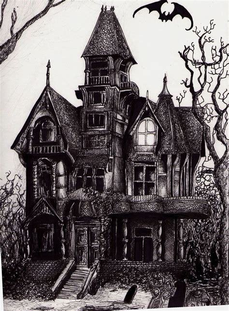 haunted_mansion | Haunted house drawing, Haunted house tattoo, Creepy ...