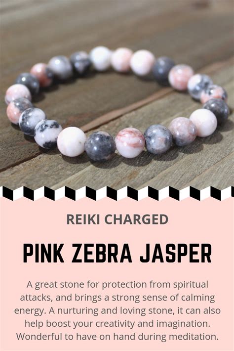 Pink Zebra Jasper Bracelet | Crystal healing stones, Crystals, Crystals and gemstones