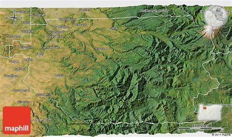 Satellite 3D Map of Clackamas County