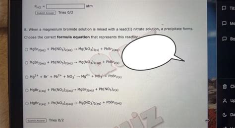 8. When a magnesium bromide solution is mixed with a | Chegg.com